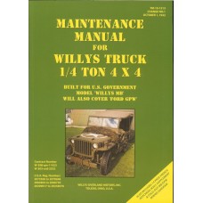 TM-10-1513 Maintenance Manual For Willys Truck 1/4 ton 4X4, Ford GPW